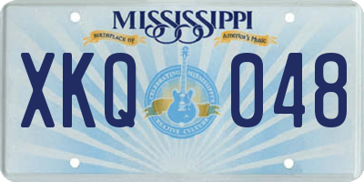 MS license plate XKQ048