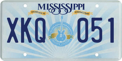 MS license plate XKQ051