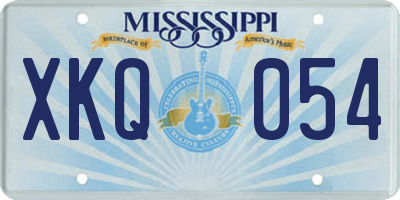 MS license plate XKQ054