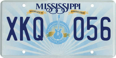 MS license plate XKQ056