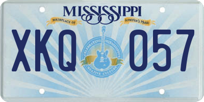 MS license plate XKQ057