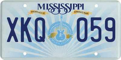 MS license plate XKQ059