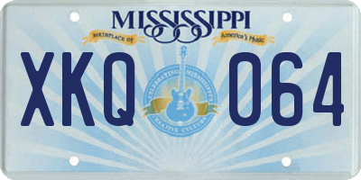 MS license plate XKQ064