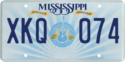 MS license plate XKQ074