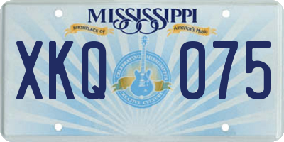 MS license plate XKQ075