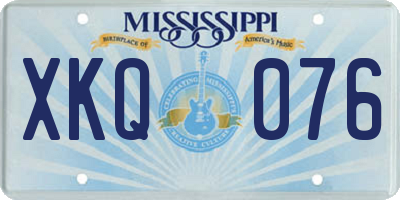 MS license plate XKQ076