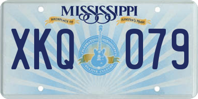 MS license plate XKQ079
