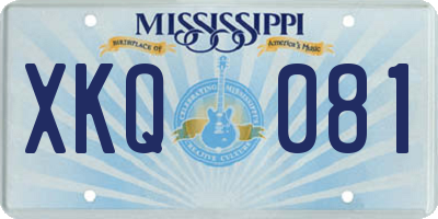 MS license plate XKQ081