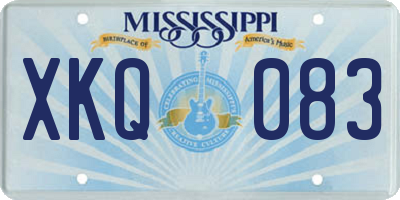 MS license plate XKQ083