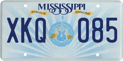 MS license plate XKQ085