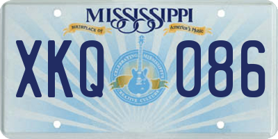 MS license plate XKQ086