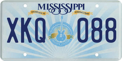 MS license plate XKQ088