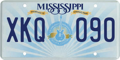 MS license plate XKQ090