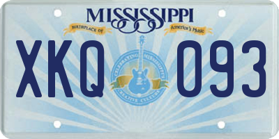 MS license plate XKQ093