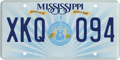 MS license plate XKQ094