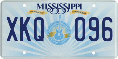 MS license plate XKQ096
