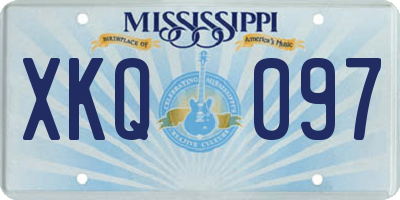 MS license plate XKQ097
