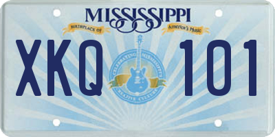 MS license plate XKQ101