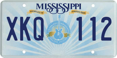 MS license plate XKQ112