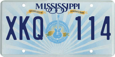 MS license plate XKQ114