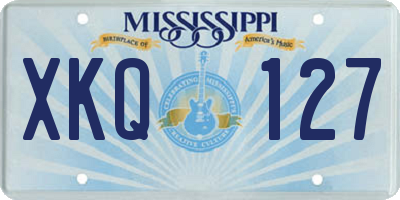 MS license plate XKQ127