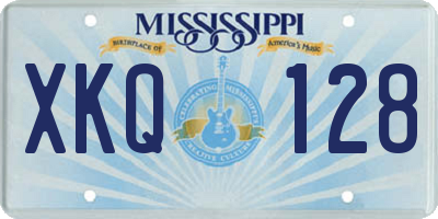 MS license plate XKQ128