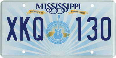 MS license plate XKQ130