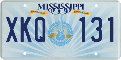 MS license plate XKQ131