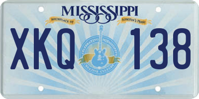 MS license plate XKQ138