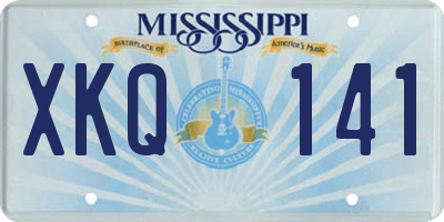 MS license plate XKQ141