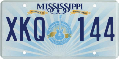 MS license plate XKQ144