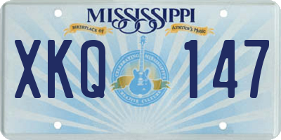 MS license plate XKQ147