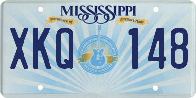 MS license plate XKQ148