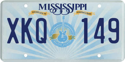 MS license plate XKQ149