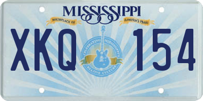 MS license plate XKQ154