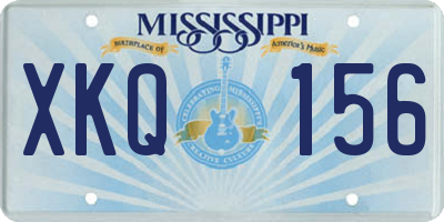 MS license plate XKQ156