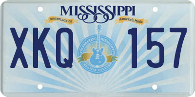 MS license plate XKQ157