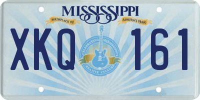 MS license plate XKQ161