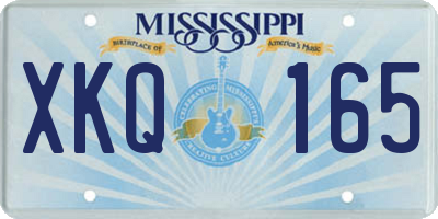 MS license plate XKQ165