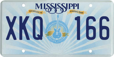 MS license plate XKQ166