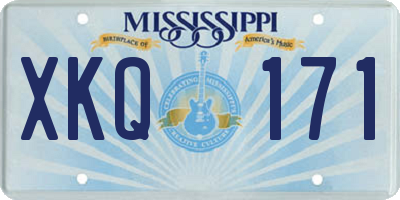 MS license plate XKQ171