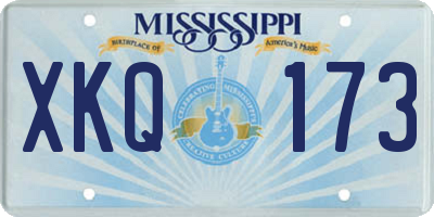 MS license plate XKQ173