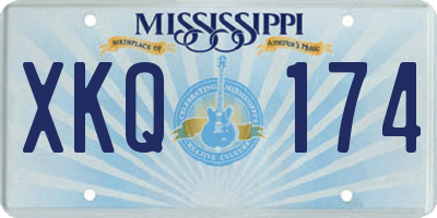 MS license plate XKQ174