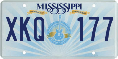 MS license plate XKQ177