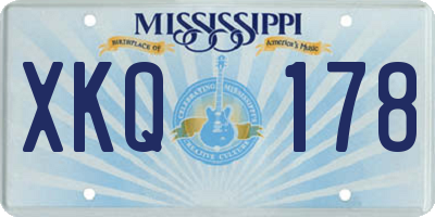 MS license plate XKQ178