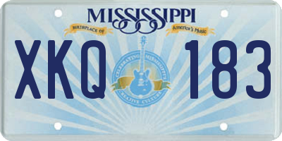 MS license plate XKQ183