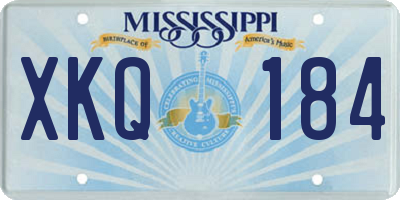MS license plate XKQ184