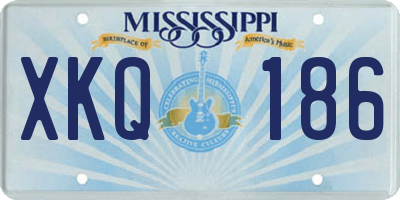 MS license plate XKQ186