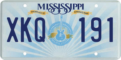 MS license plate XKQ191