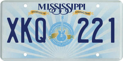 MS license plate XKQ221